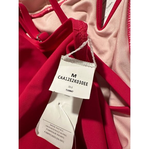 Cupshe Women’s Medium One Piece Swimsuit Hot Pink Plunge V Neck Crisscross Back - Picture 7 of 8